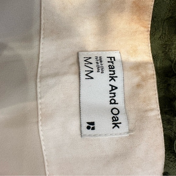 Frank & Oak Cream and Tan Silk Skirt - Picture 3 of 3